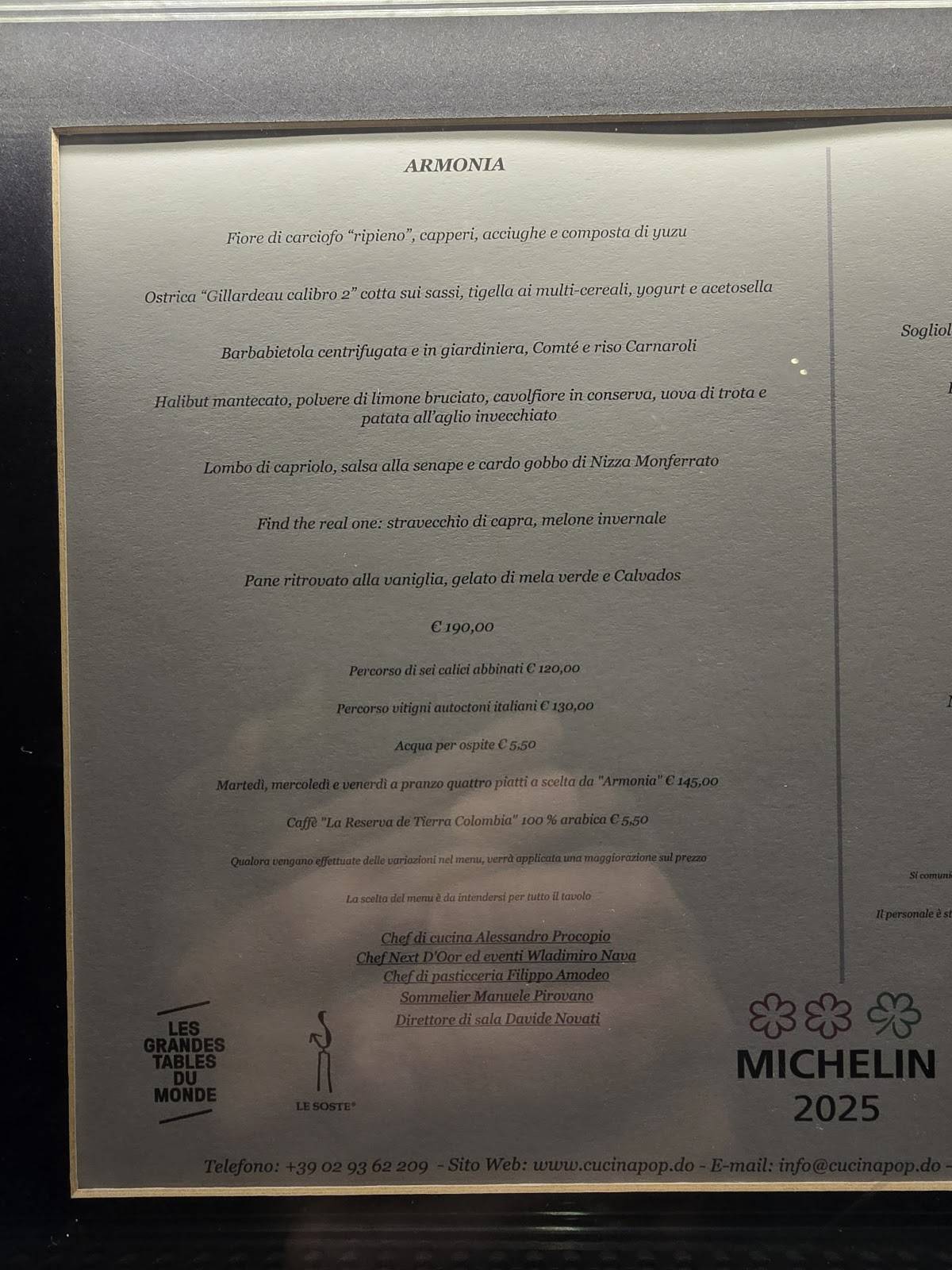 Menu di D'O 