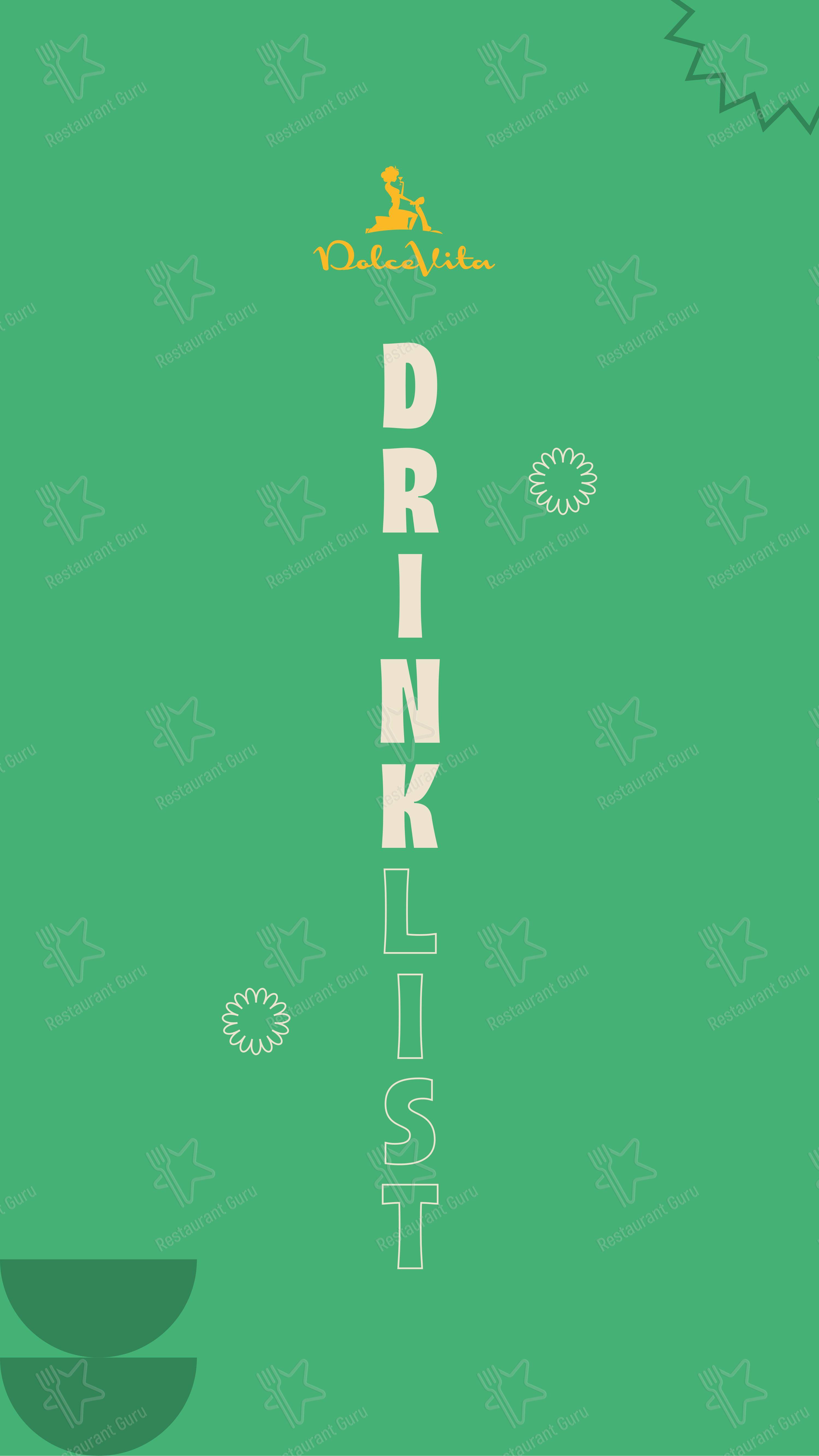 Menu bar per DOLCE VITA Italian Bar in Vicenza