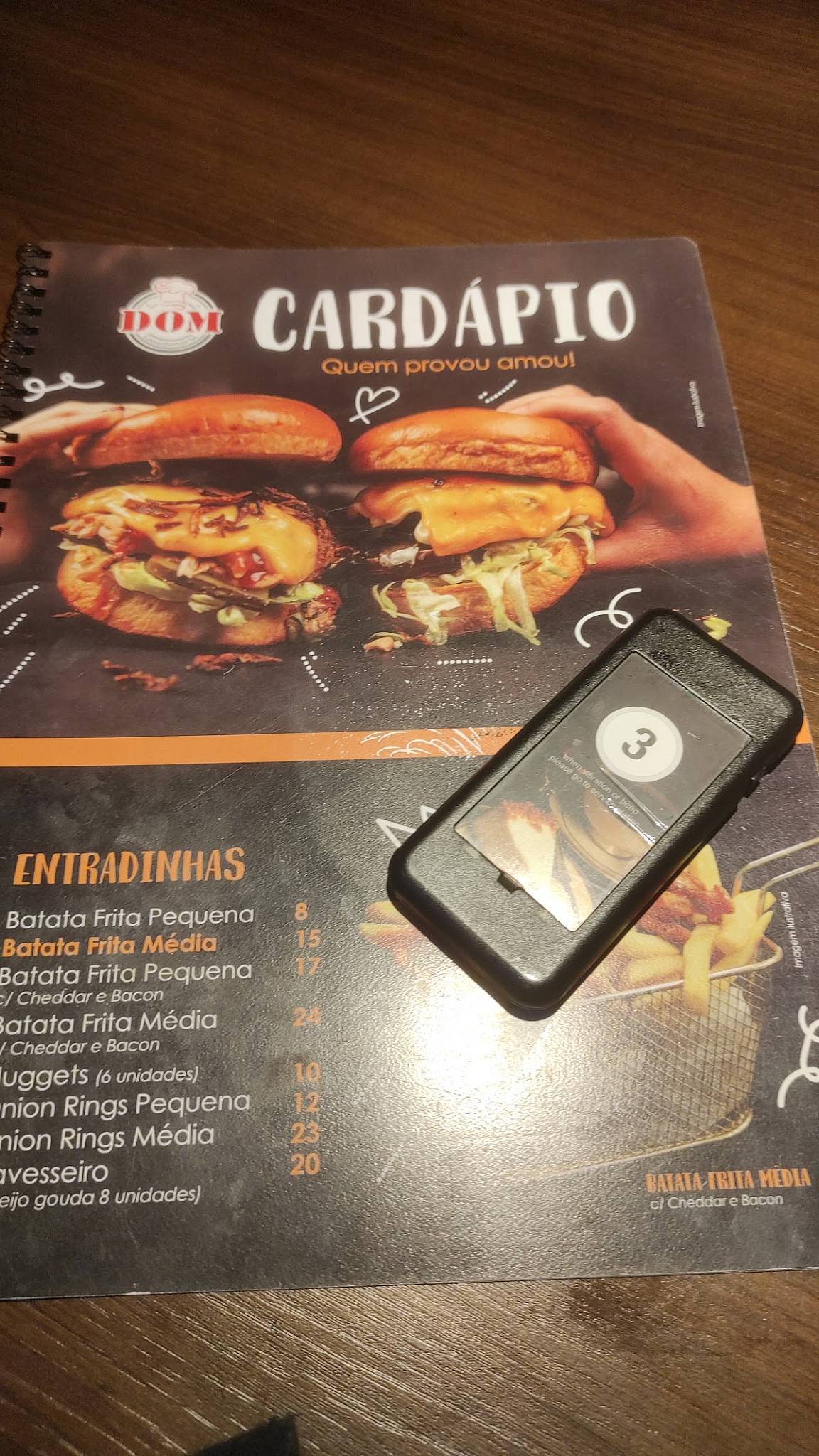DOM Lancheteria Morro Doce cardápio
