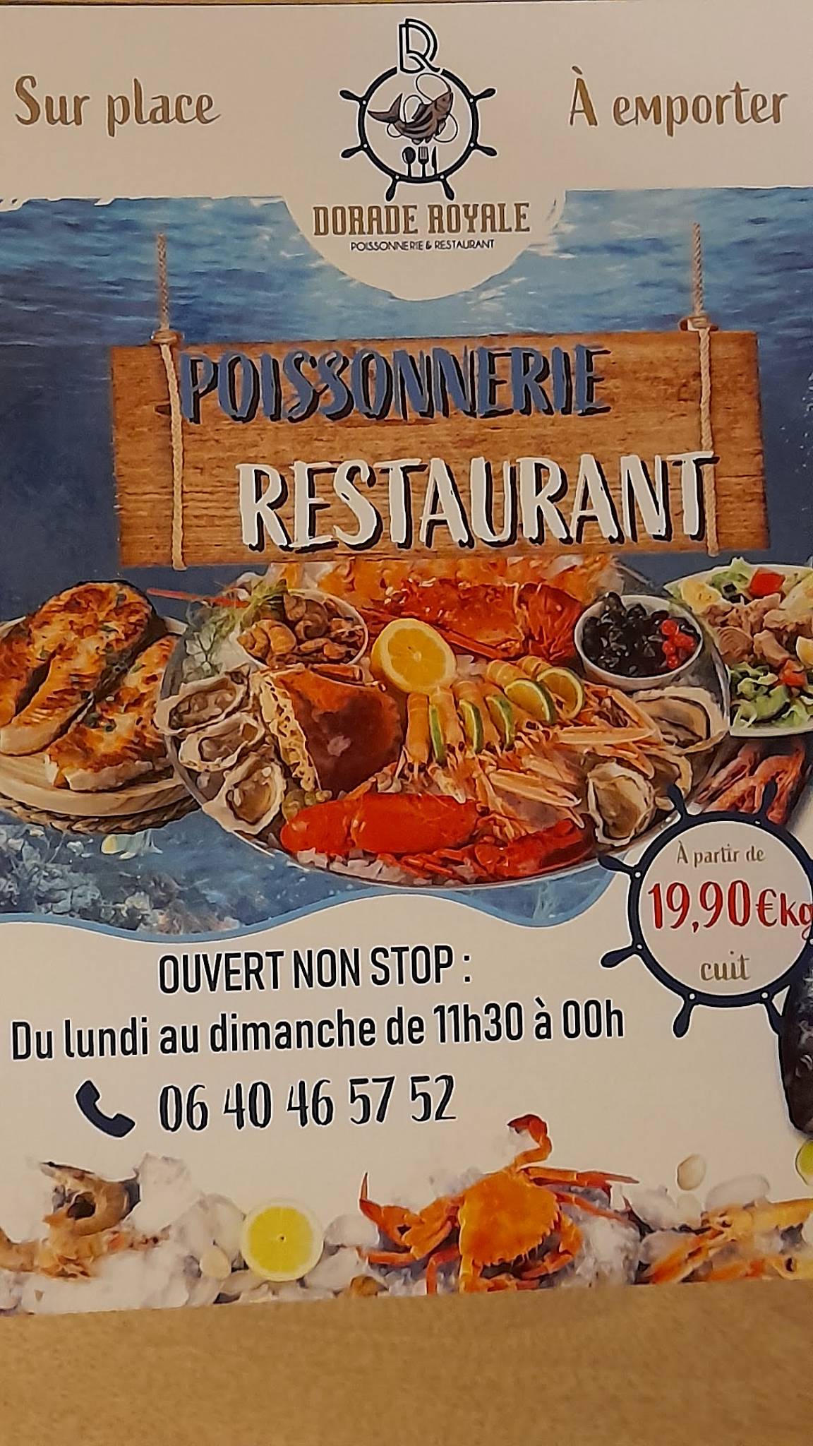 Menu de DORADE ROYALE