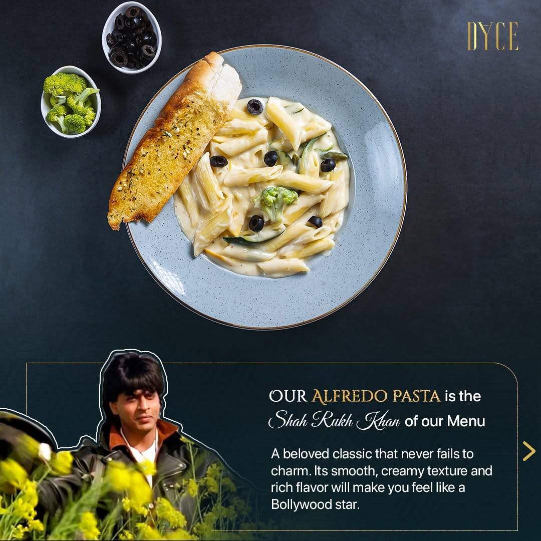 DYCE - Authentic Italian and Continental (Vegetarian) menu