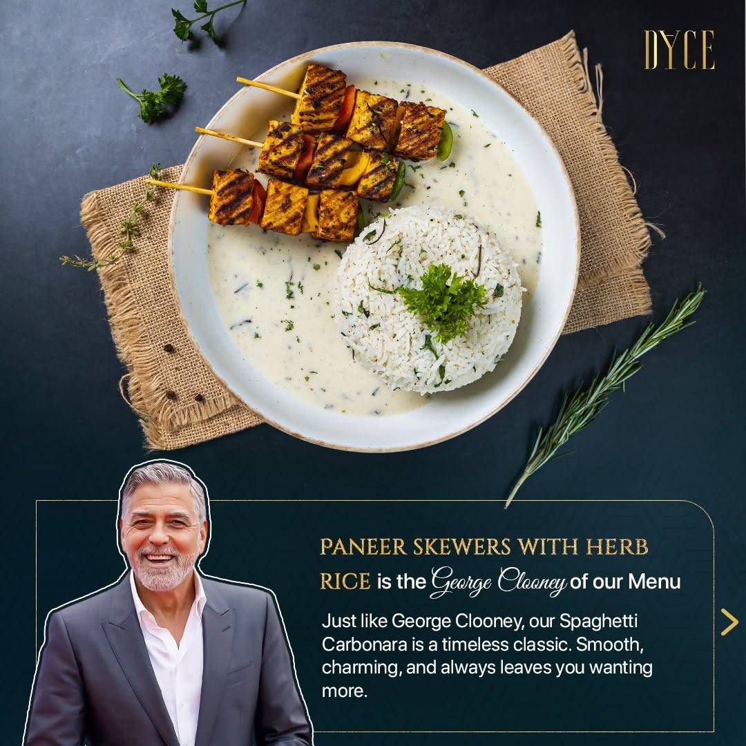 DYCE - Authentic Italian and Continental (Vegetarian) menu