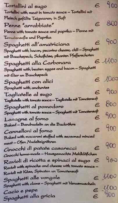 Menu di Hostaria Da Bruno 