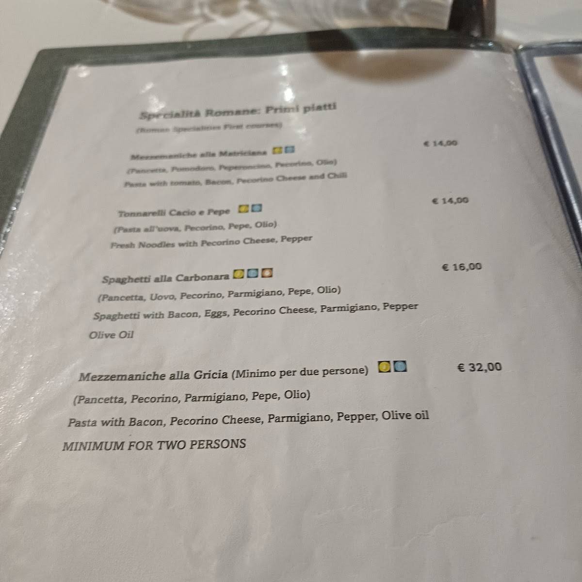 Menu di Da Carlone 