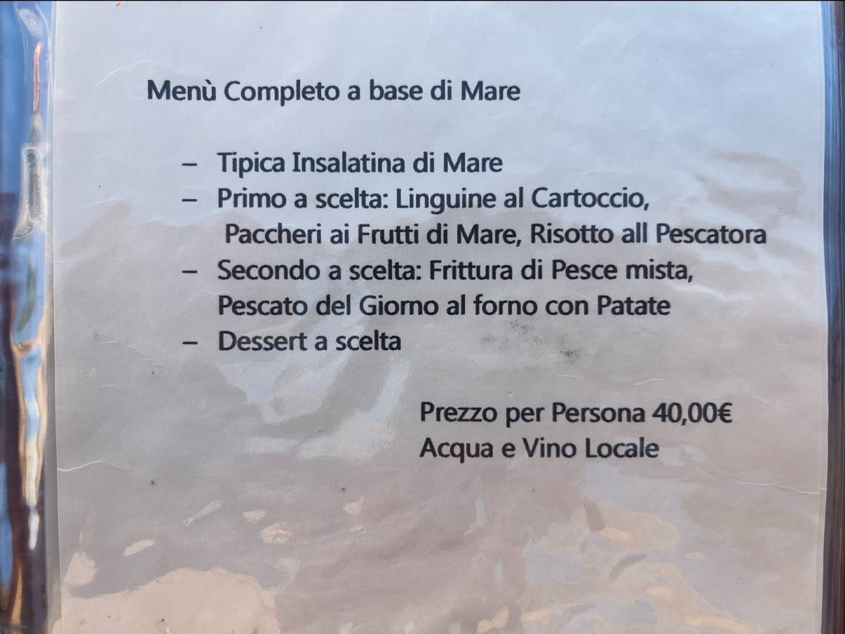 Menu di Da Giovanni 