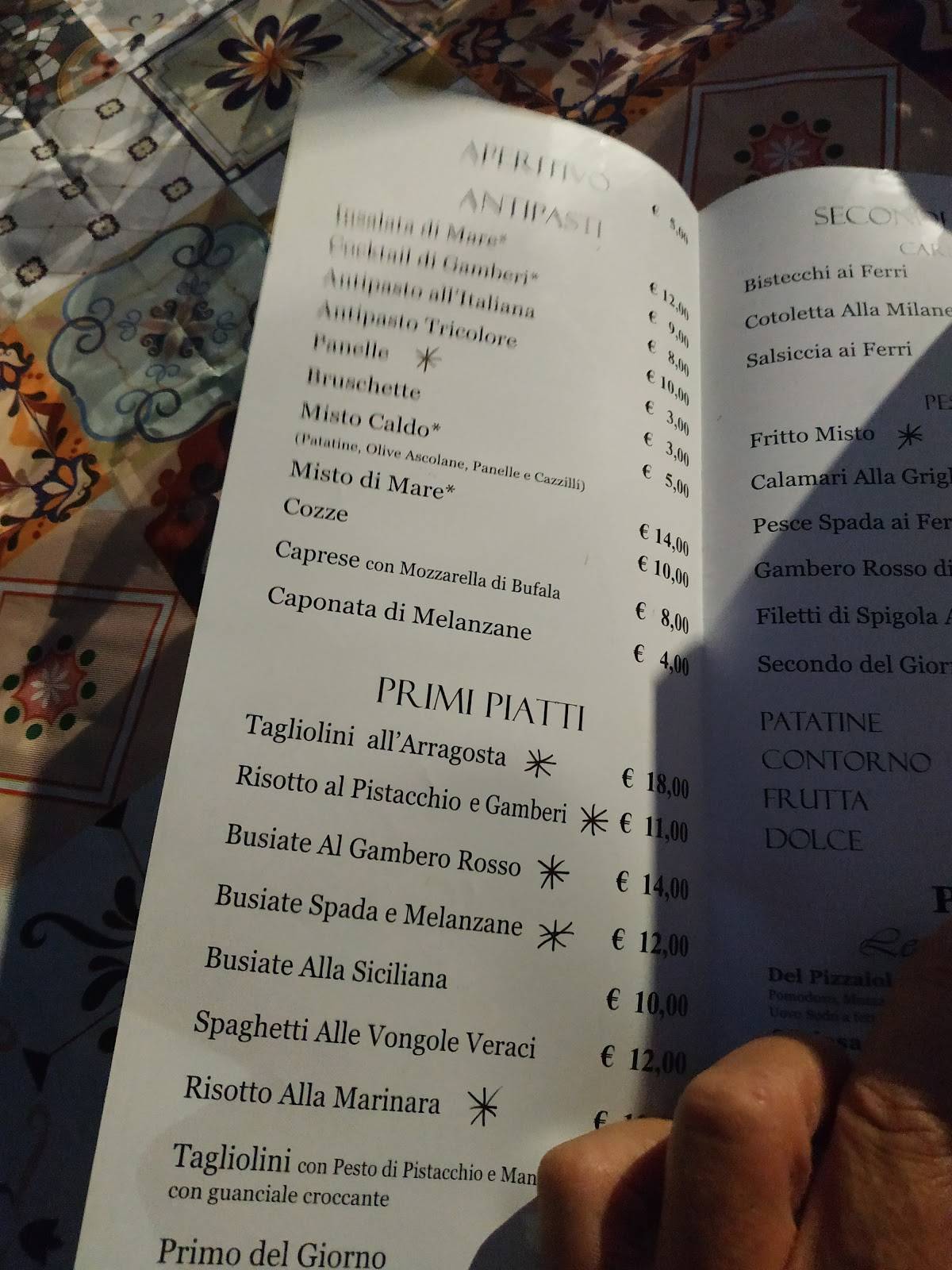 Menu di Pizzeria Da Giulio 