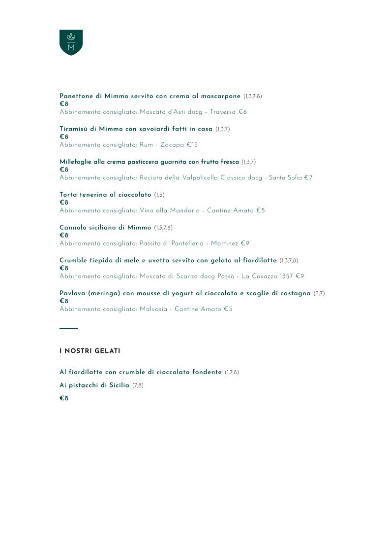 Menu di Ristorante Pizzeria da Mimmo 