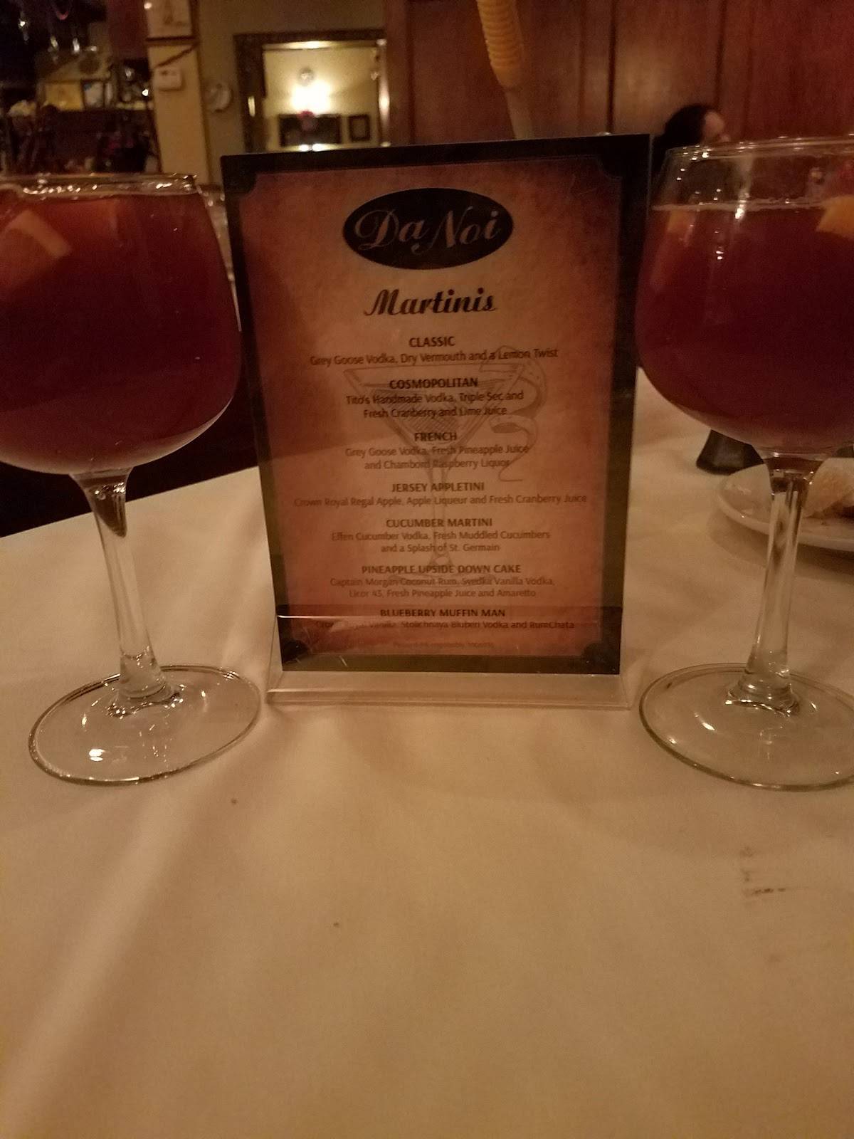 Menu at Da Noi restaurant, Bayonne, Avenue C