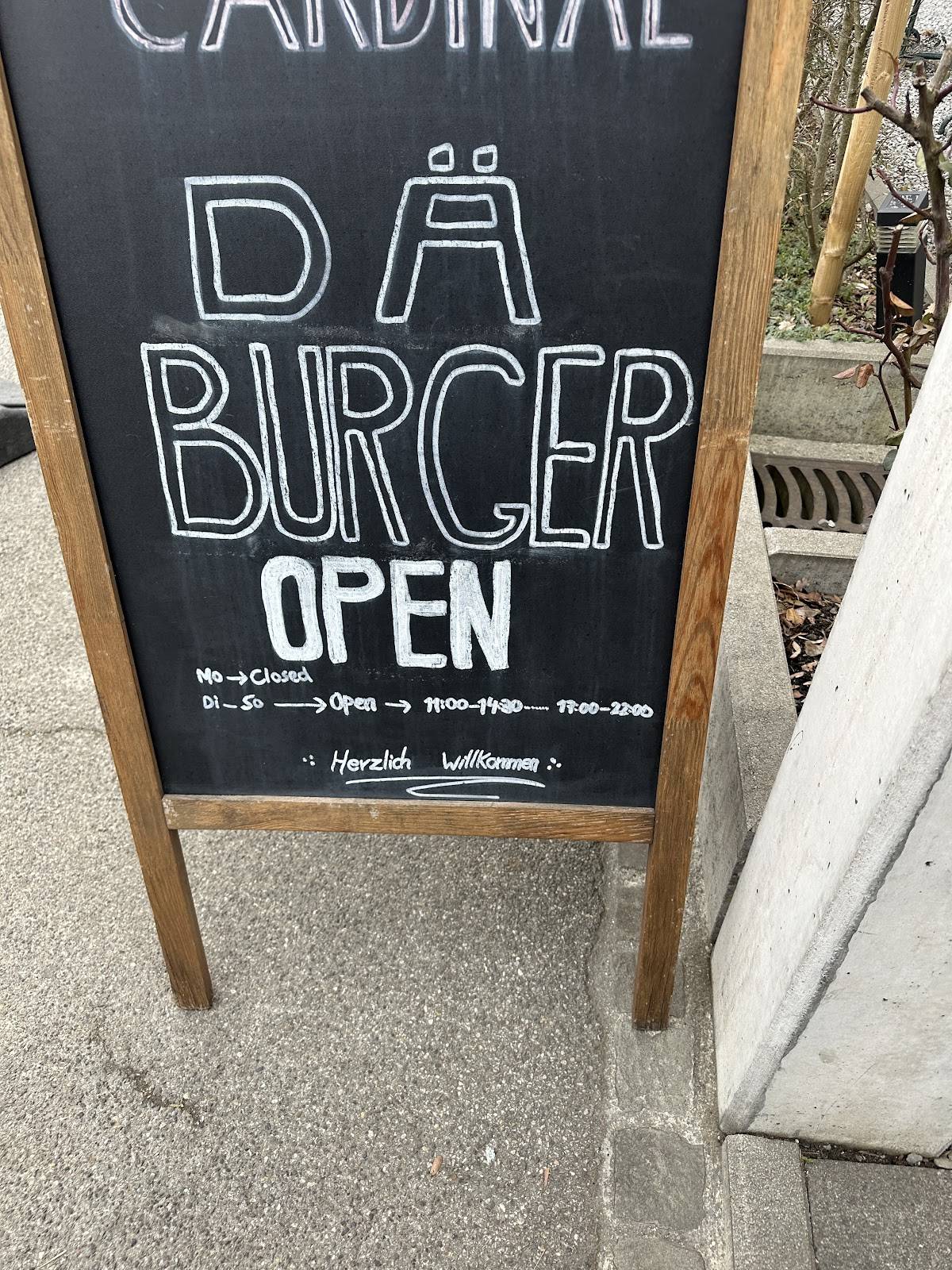 Menu di Dä Burger 