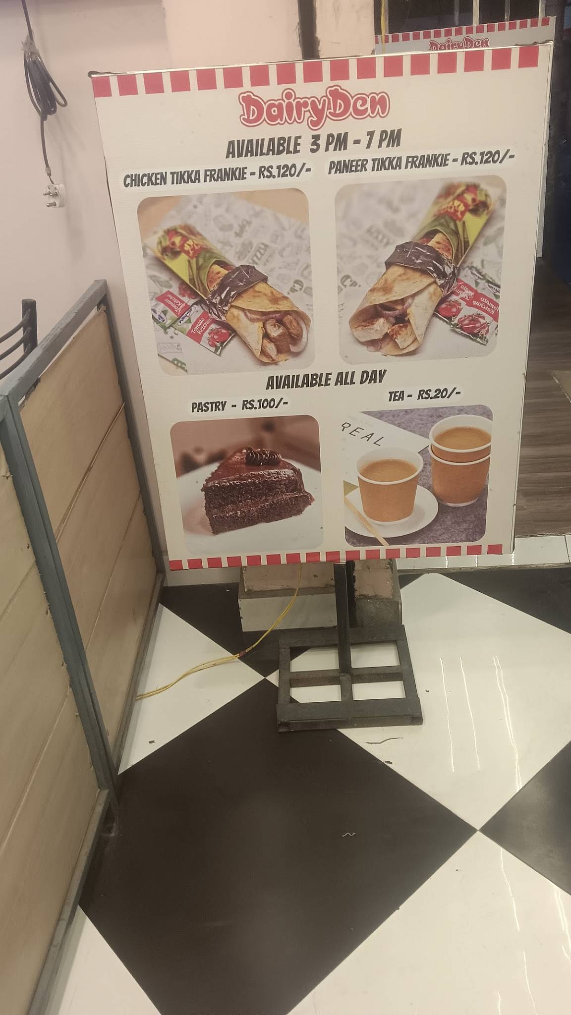 Dairy Den menu