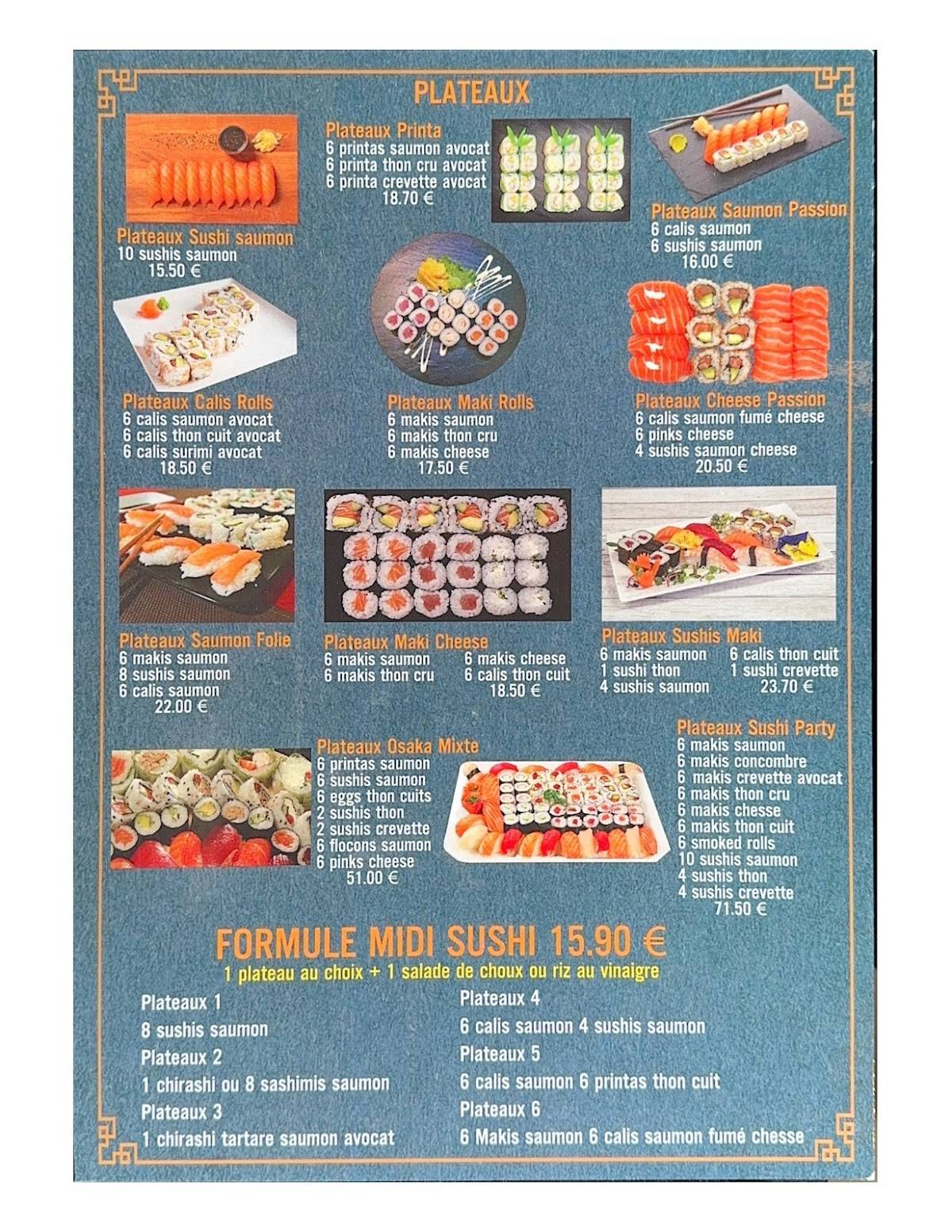Menu de Dalat