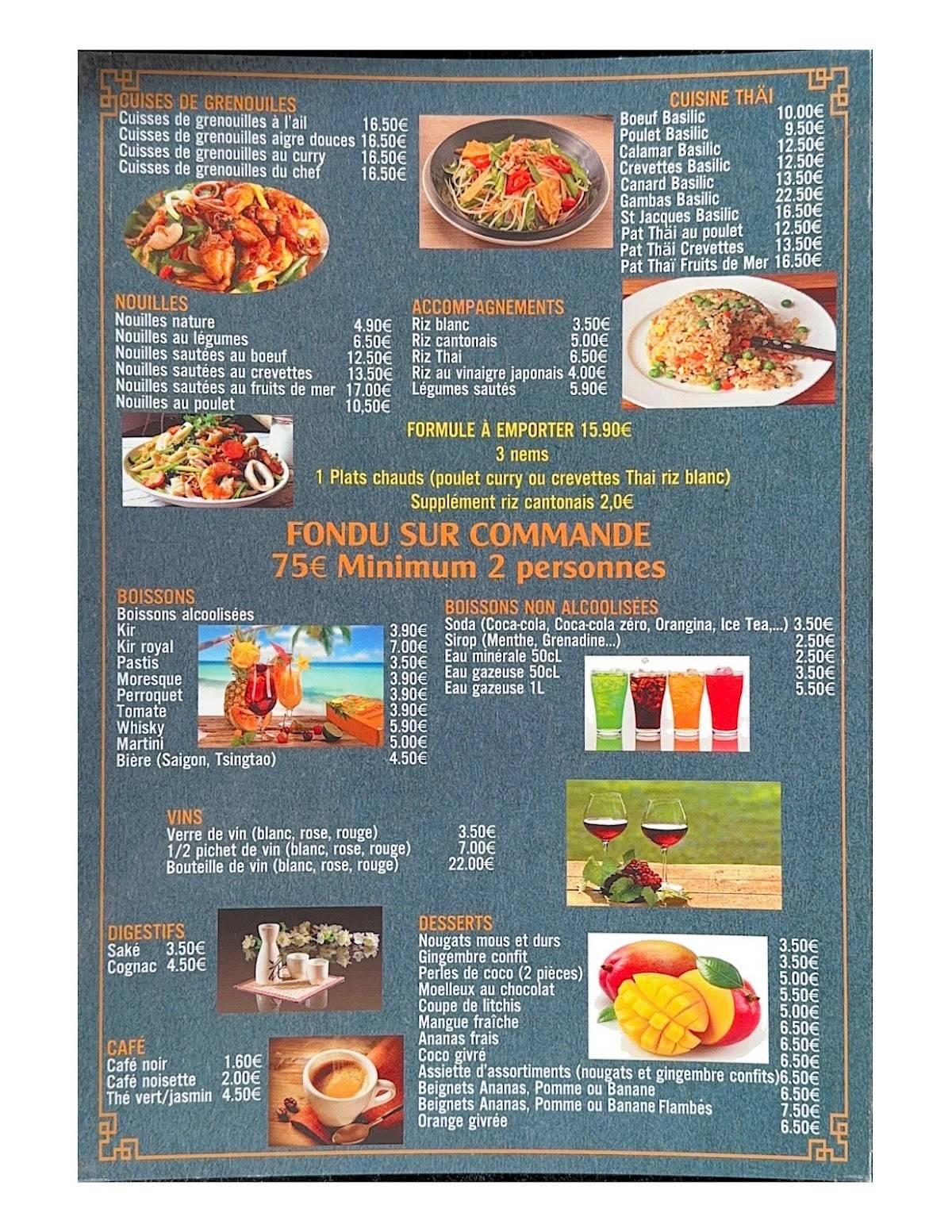 Menu de Dalat