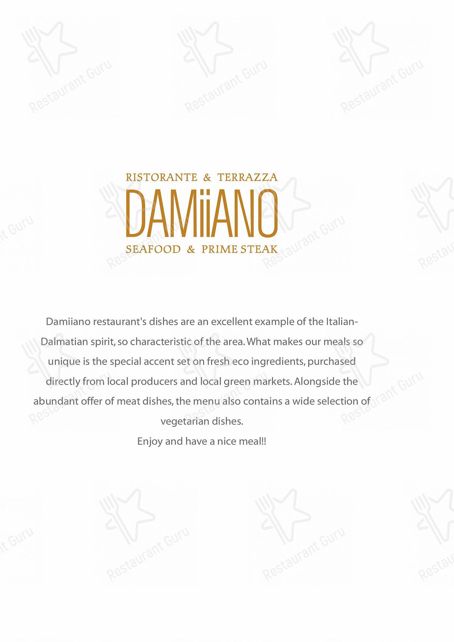 Menu bar per Damianii Luxury Boutique Hotel & Spa ristorante con griglia