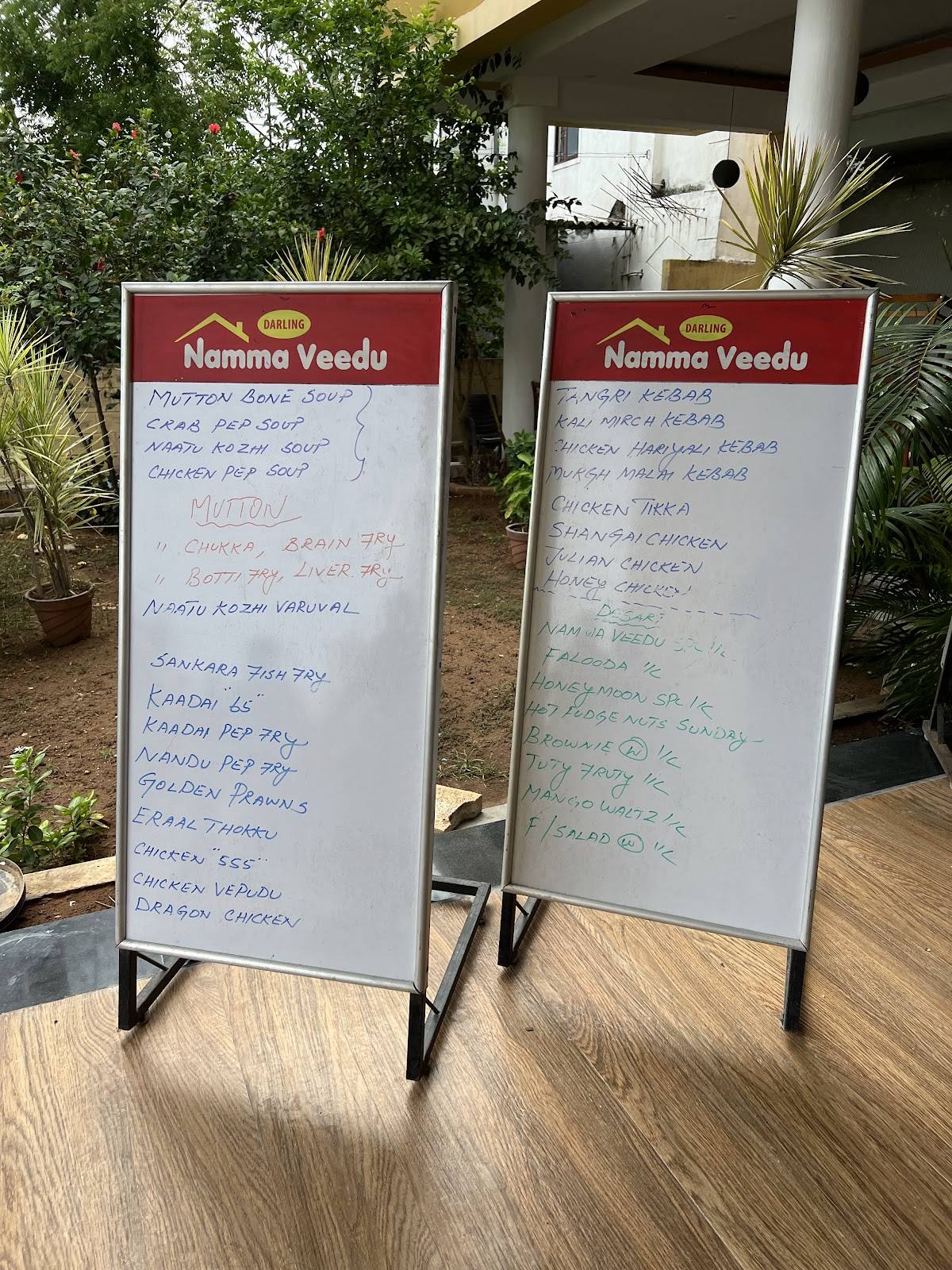 Darling Namma Veedu Non Veg walajapet menu