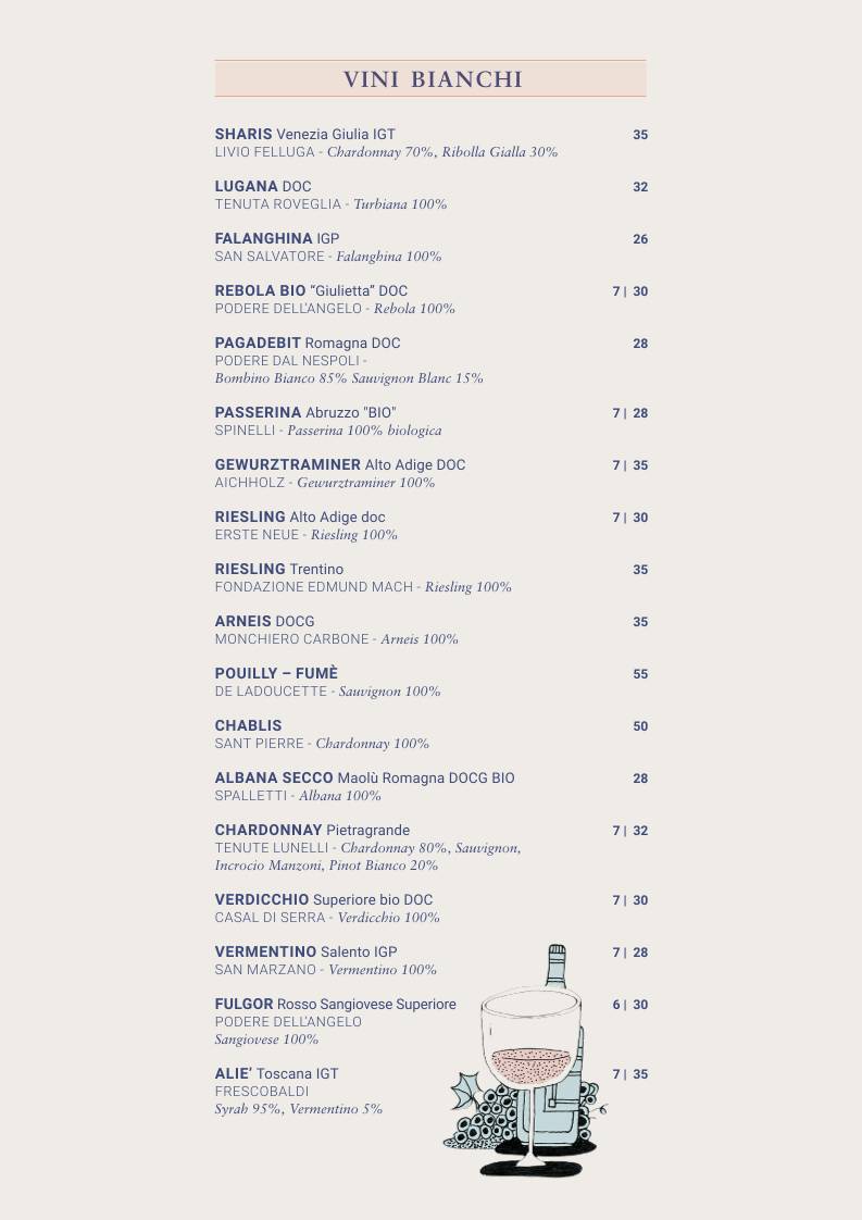 Menu de Darsena Sunset