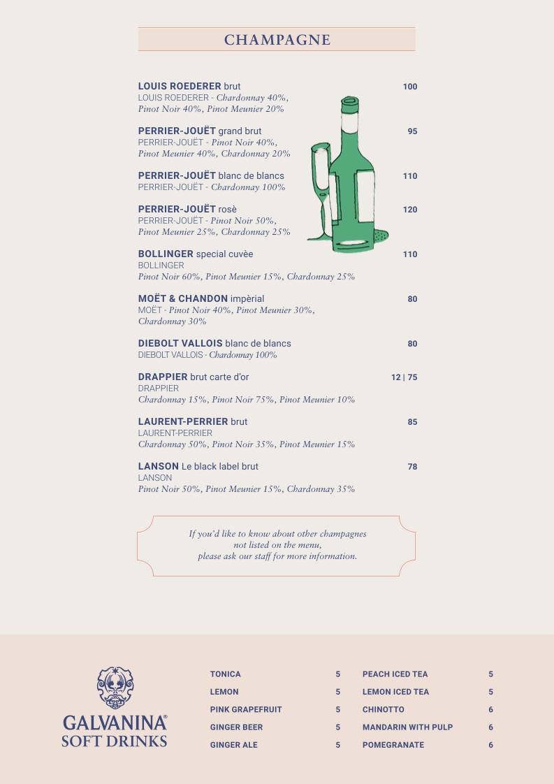 Menu de Darsena Sunset