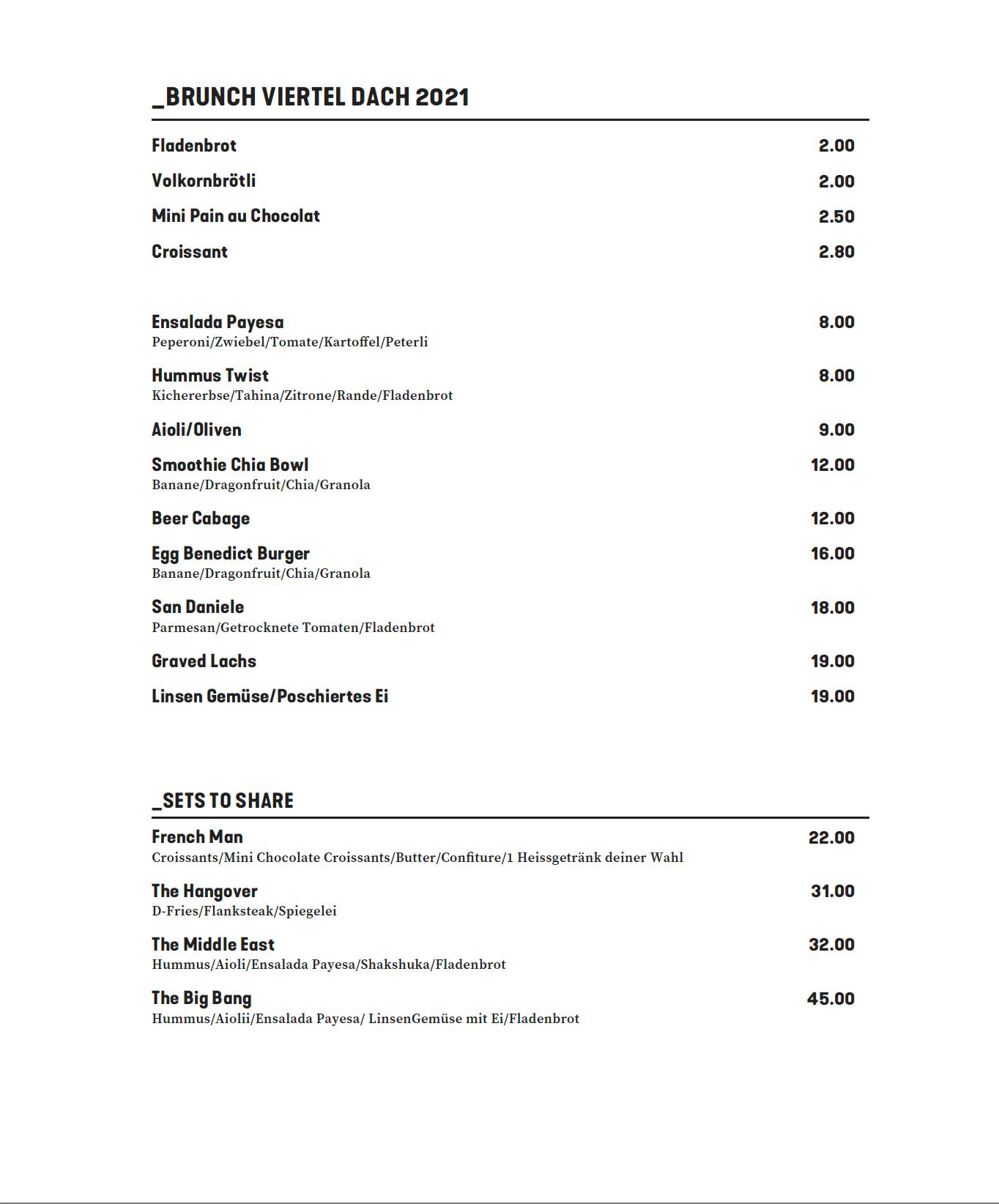 Menu di Das Viertel 