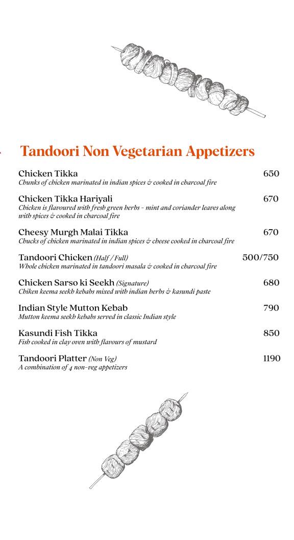 Auric Restaurant & Rooftop Cafe menu