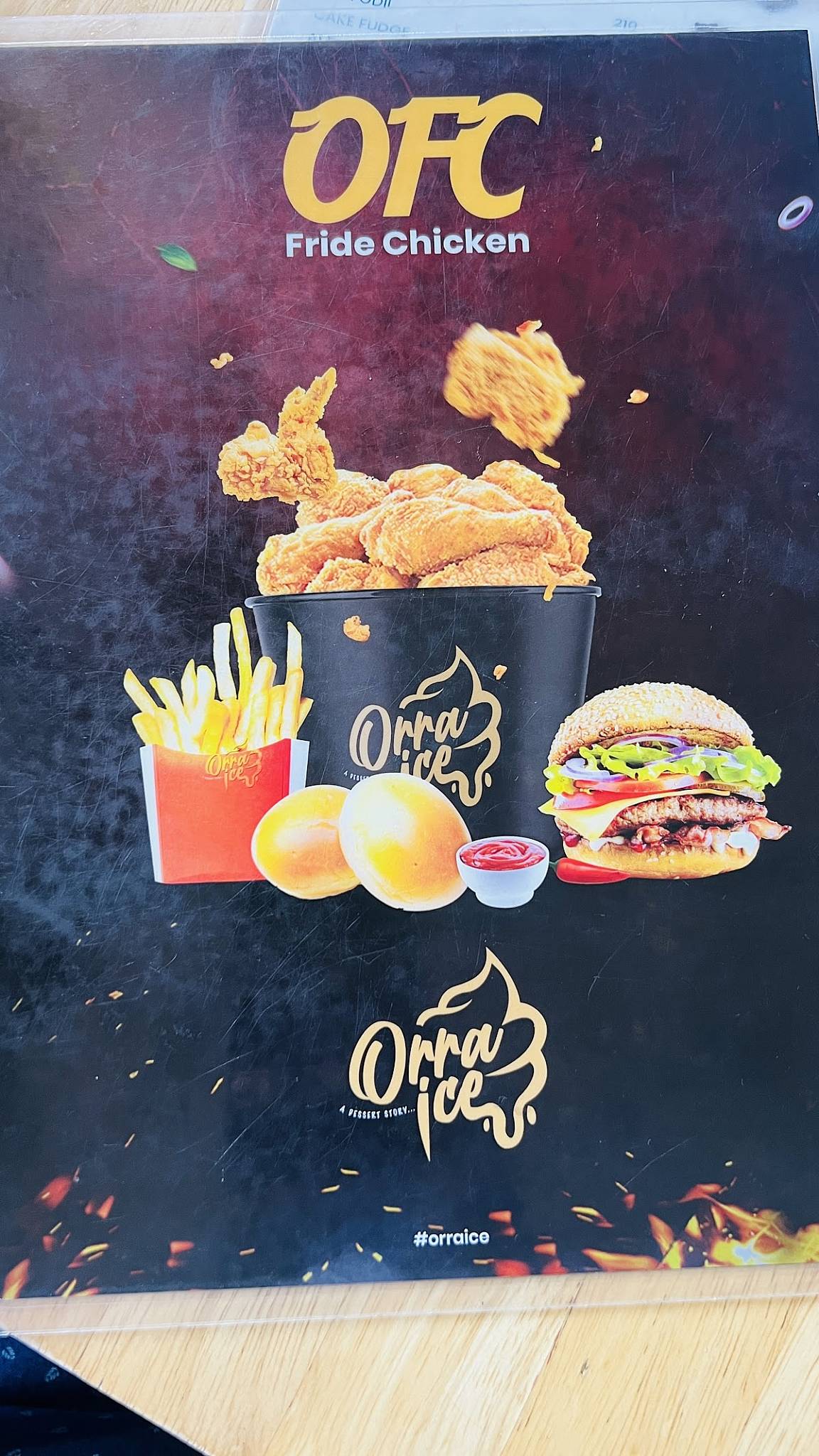 ORRAICE RESTO CAFE menu