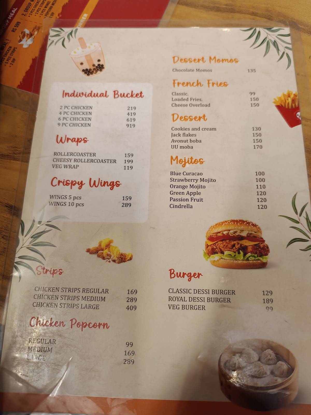 Dessi Dumplings menu