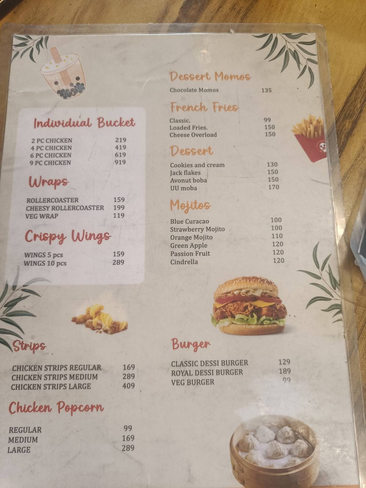 Dessi Dumplings menu