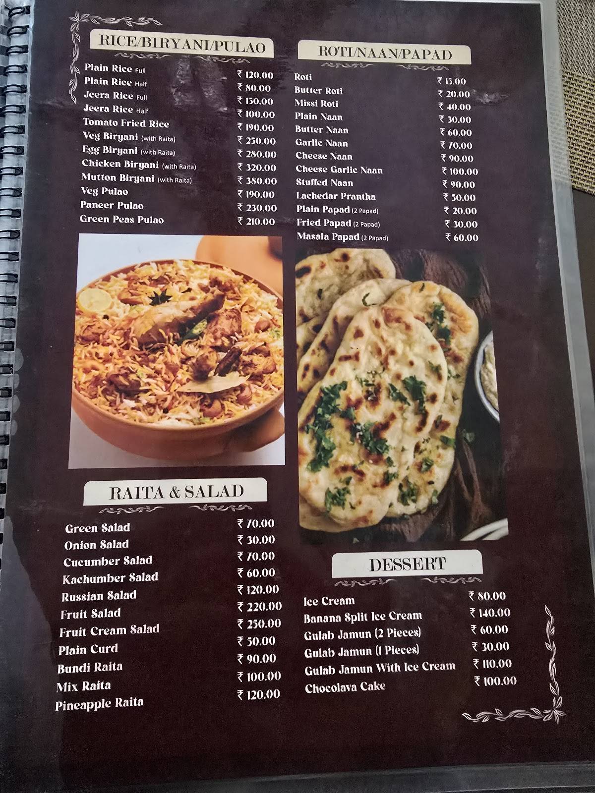 Dev Dham Restaurant menu
