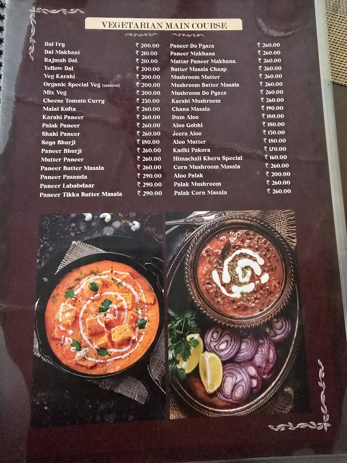 Dev Dham Restaurant menu