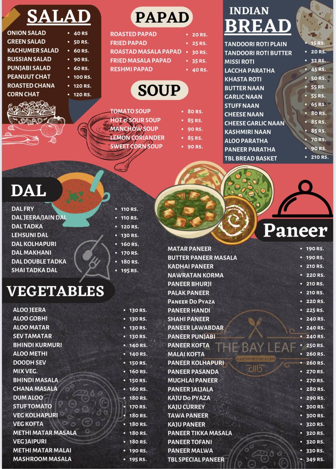 The Bay Leaf menu