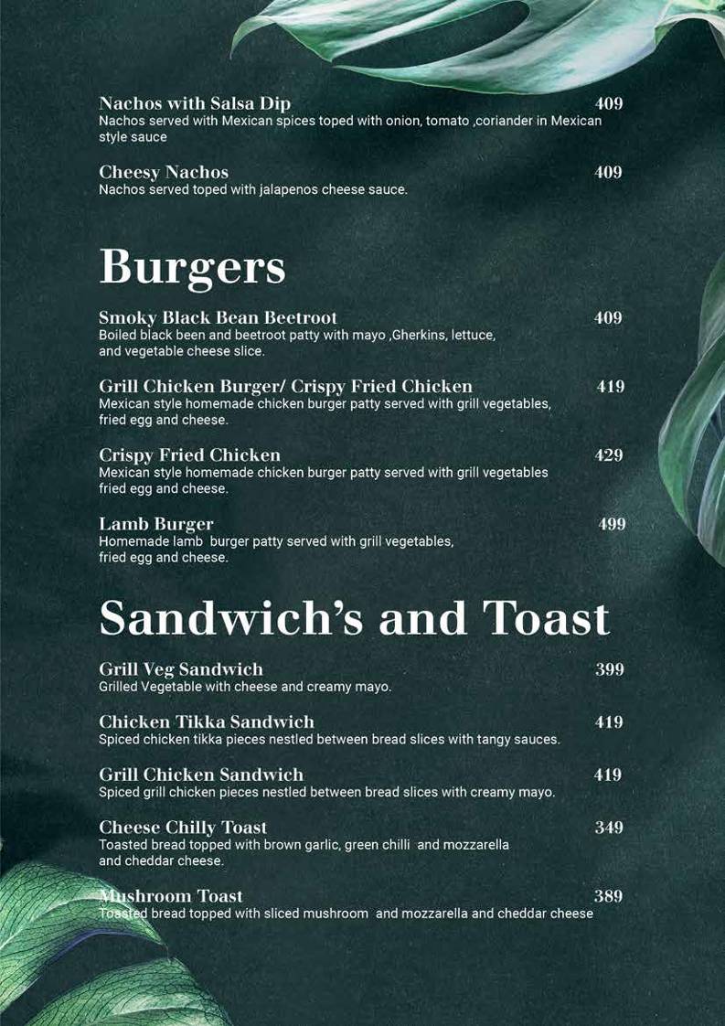 Dhaara Cafe & Bistro menu