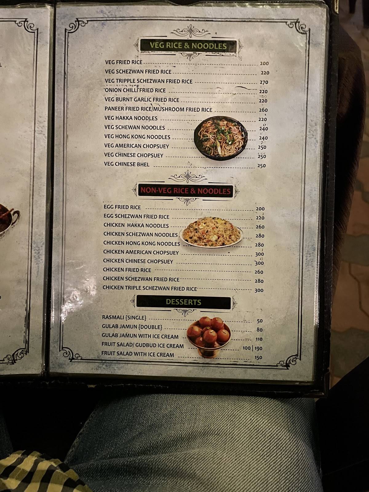 Ozone - Dharwad menu