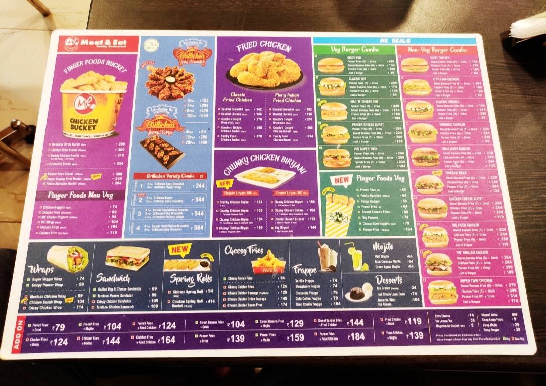 Meat and Eat - Dindigul menu