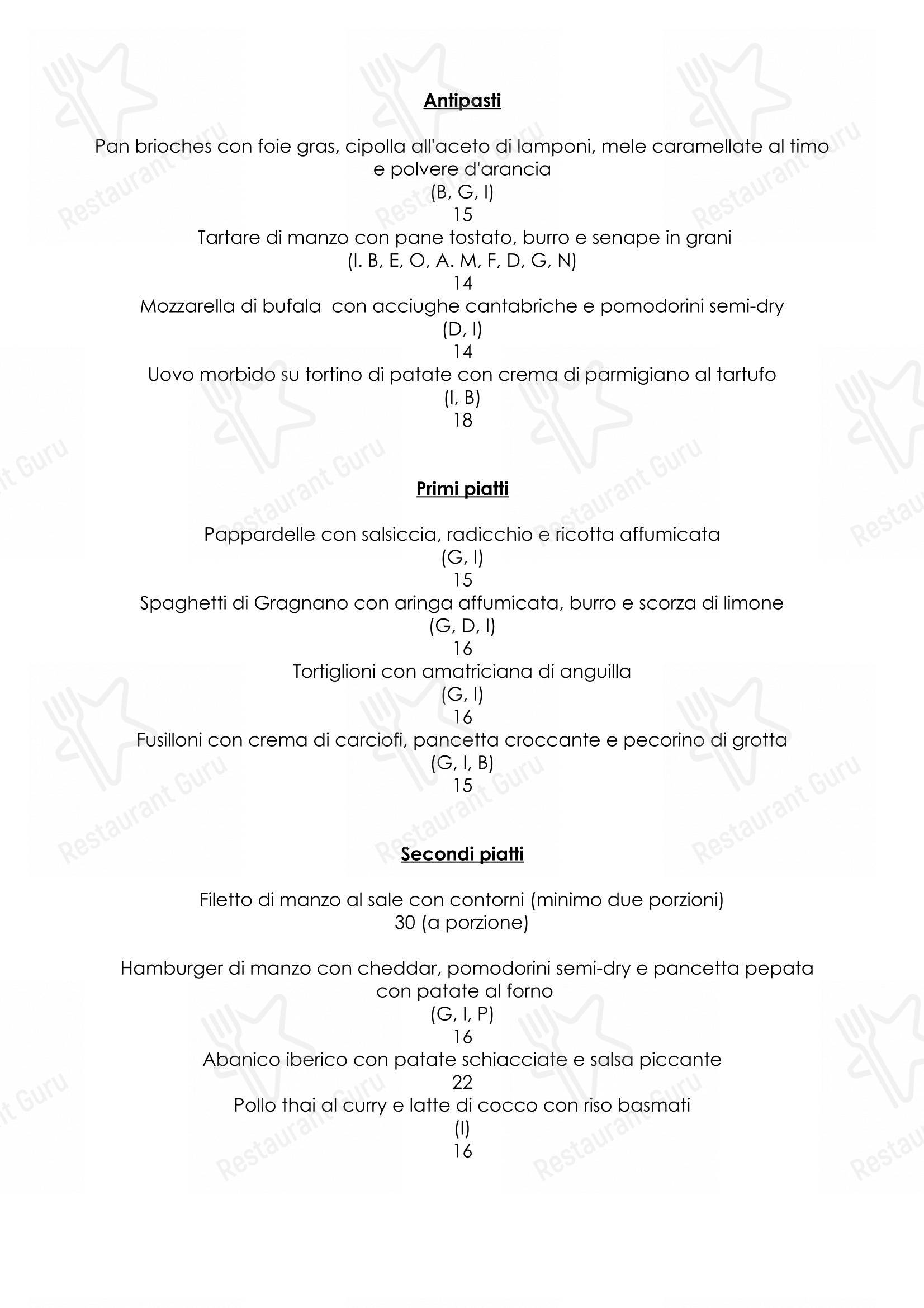 Menu di Dining Room Marghera - Menu