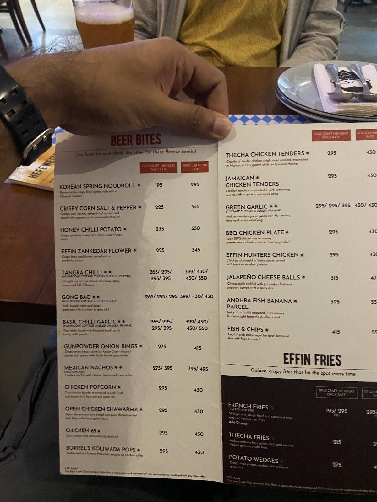 Discover Effingut Bistro Camp - Craft Brew Paradise in Pune menu
