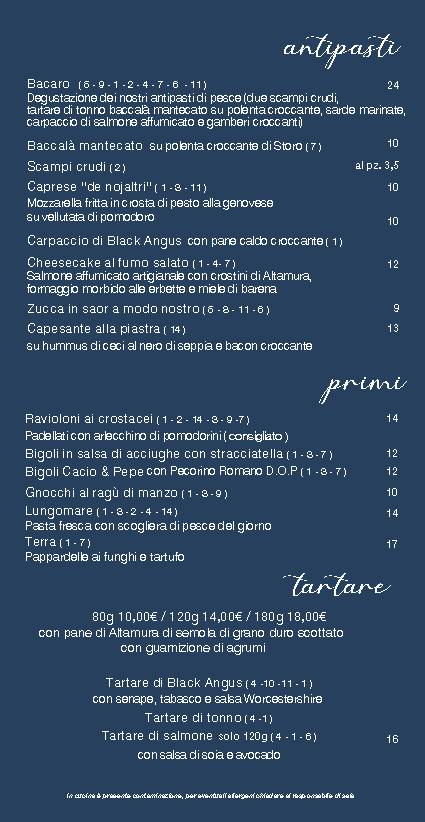 Menu di Dó Mori Dolo 