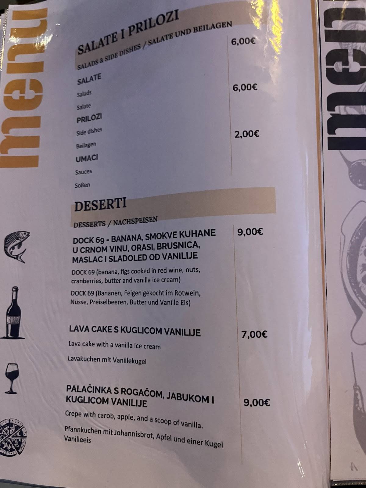 Menu di Dock 69 