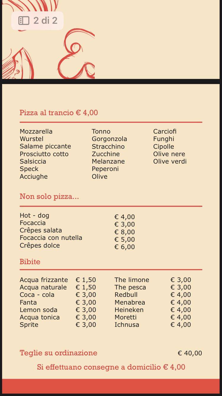Menu di Doctor Pizza 