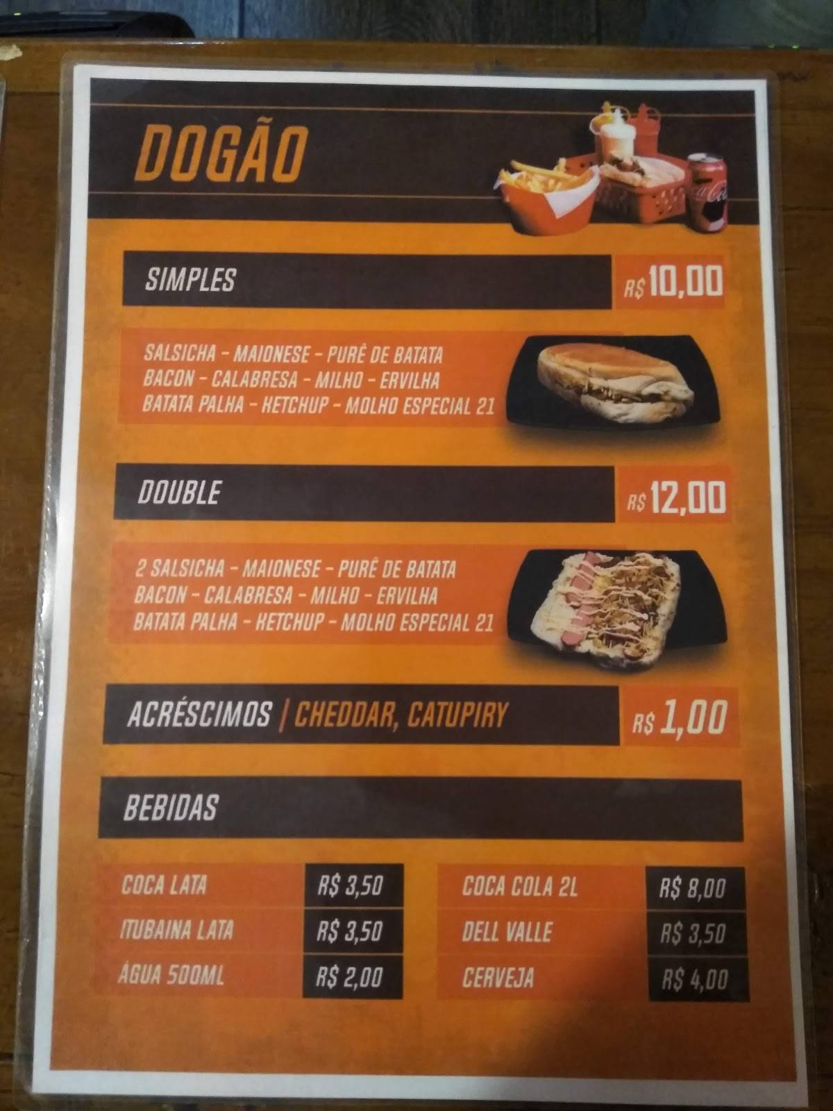 Dogão Da 21 cardápio