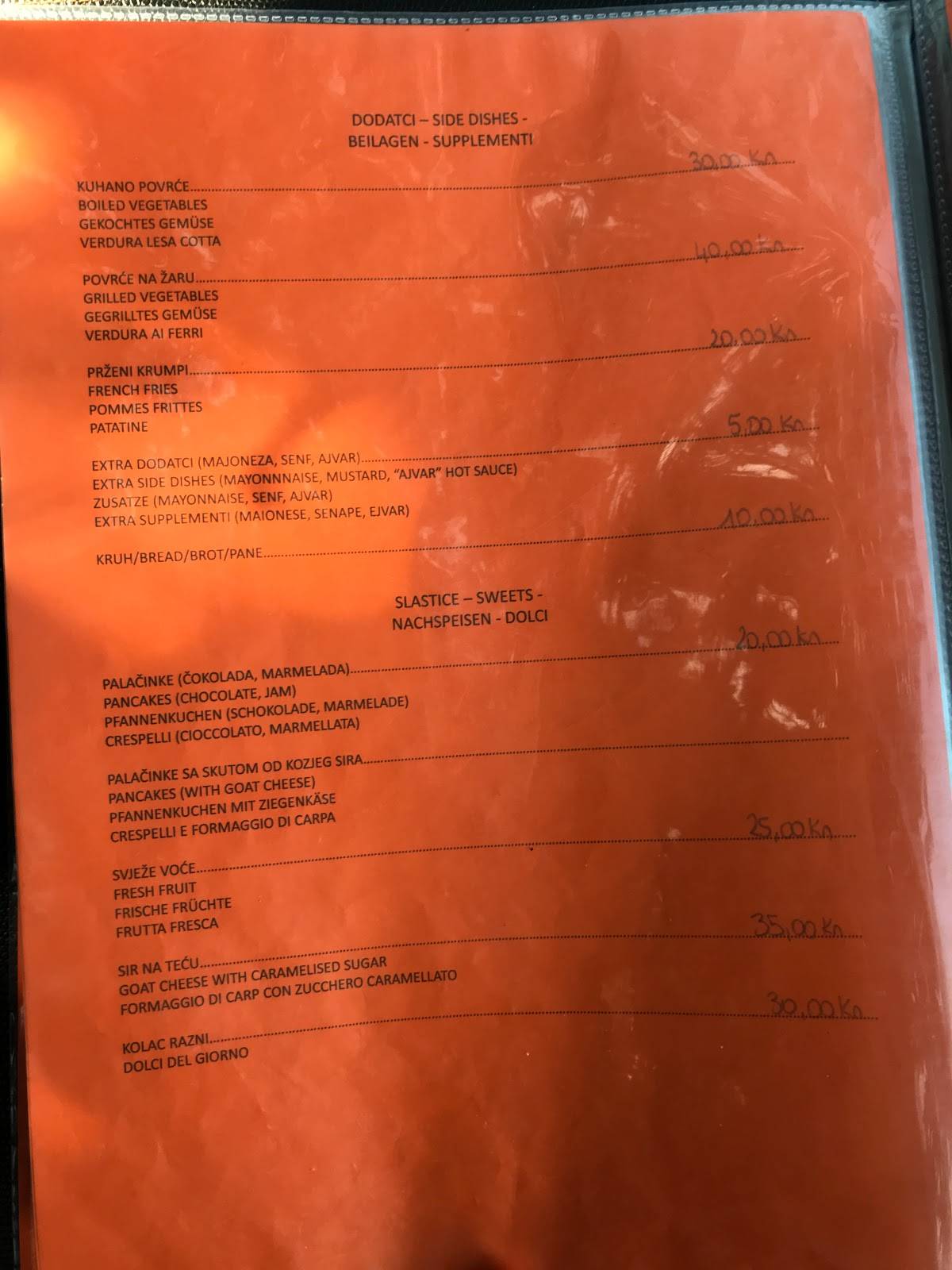 Menu di Santa Marija 