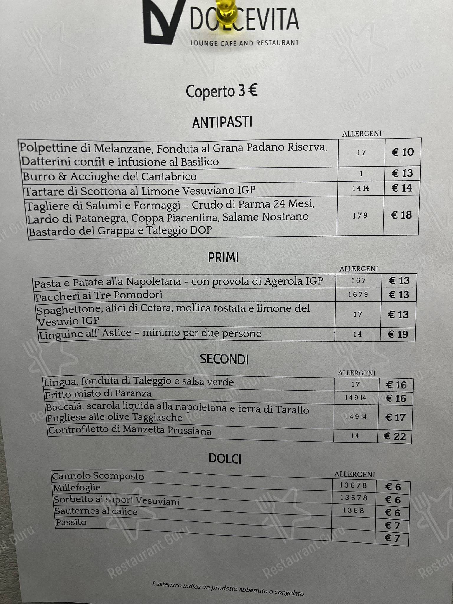 Menu di Dolcevita Lounge Cafè & Restaurant