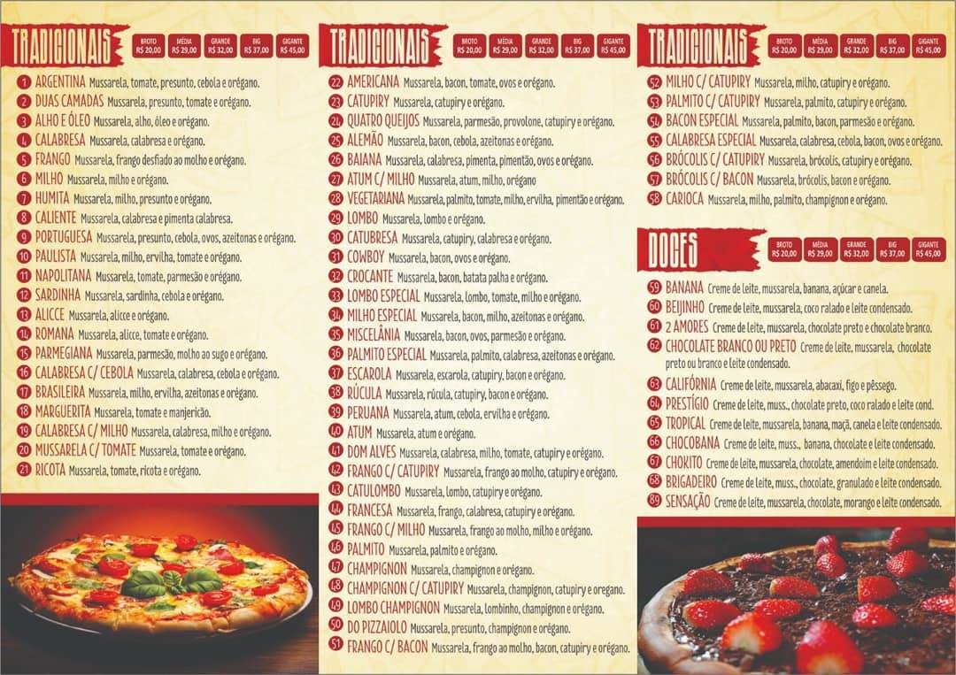 Dom Alves Pizzaria cardápio