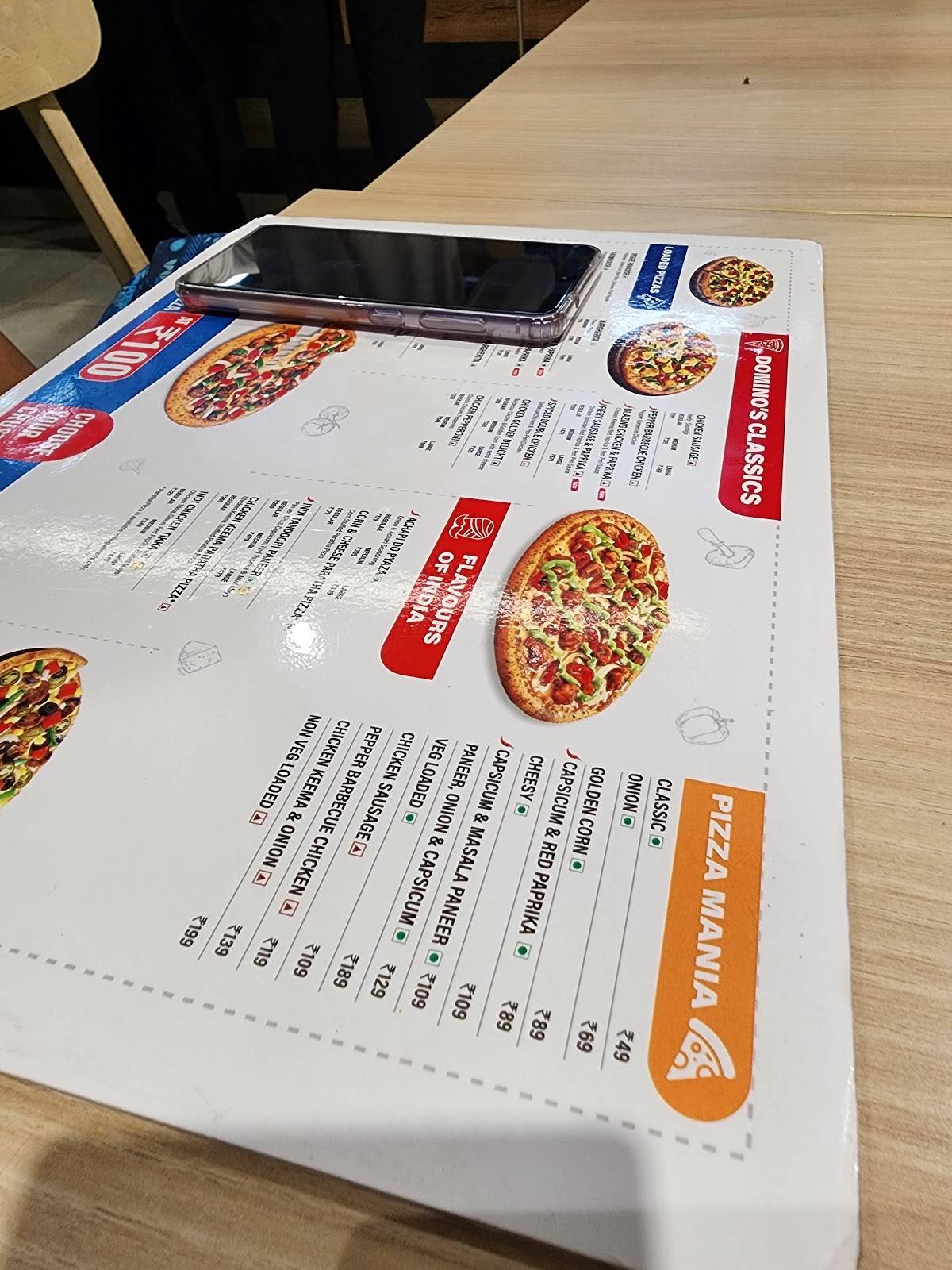 Domino's Pizza Bani Park, Jaipur menu