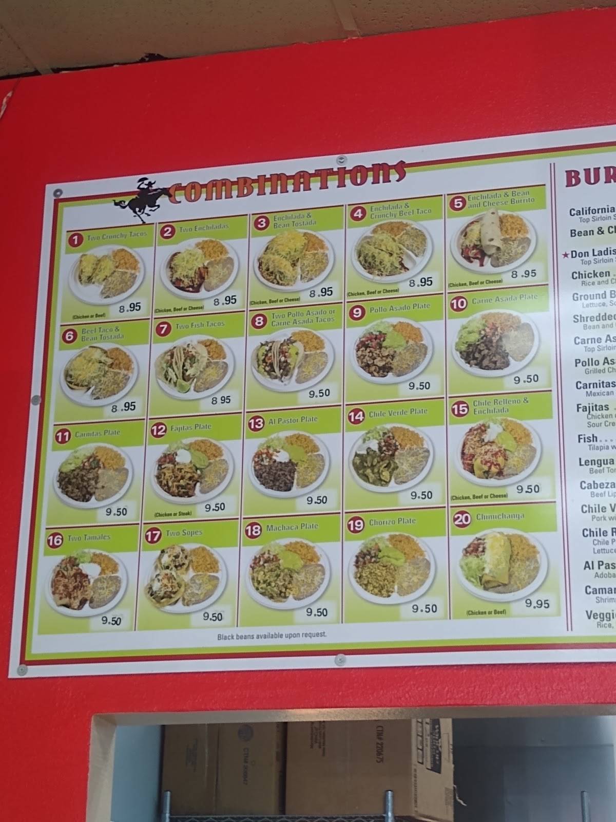 Menu at Don Ladis Taco Shop restaurant, Gresham