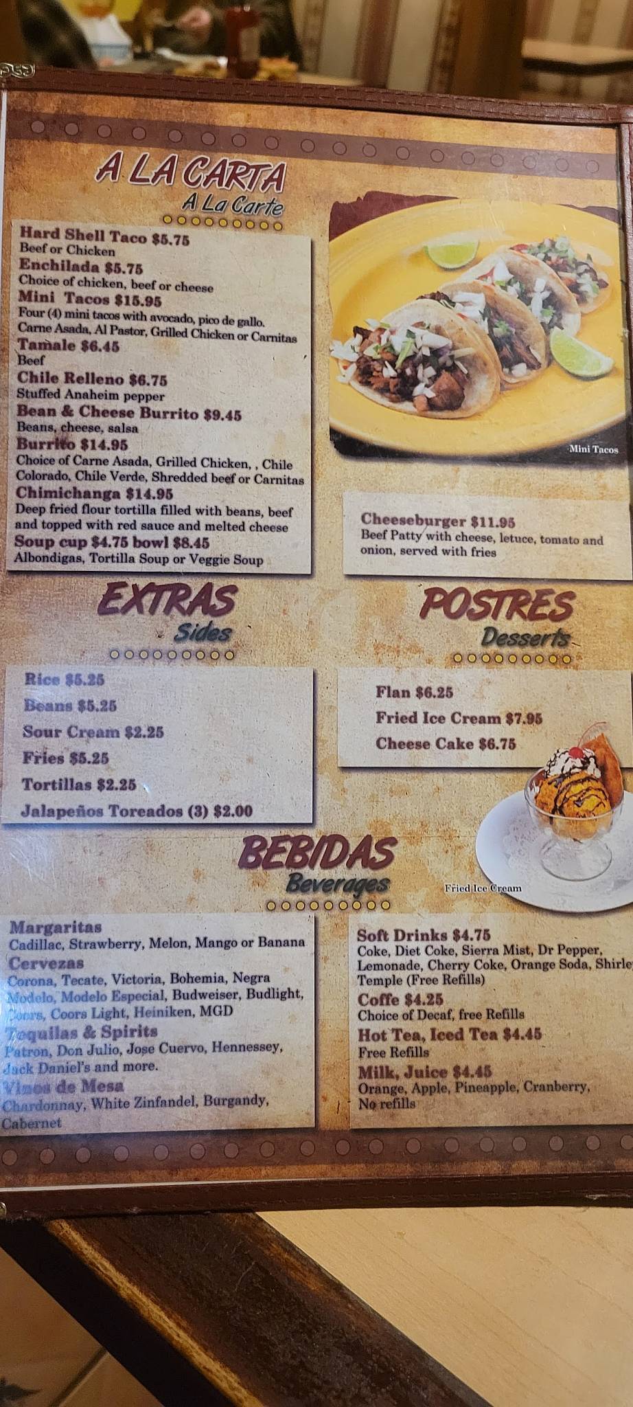 Menu at Don Sebastian Mexican Restaurant, Lancaster