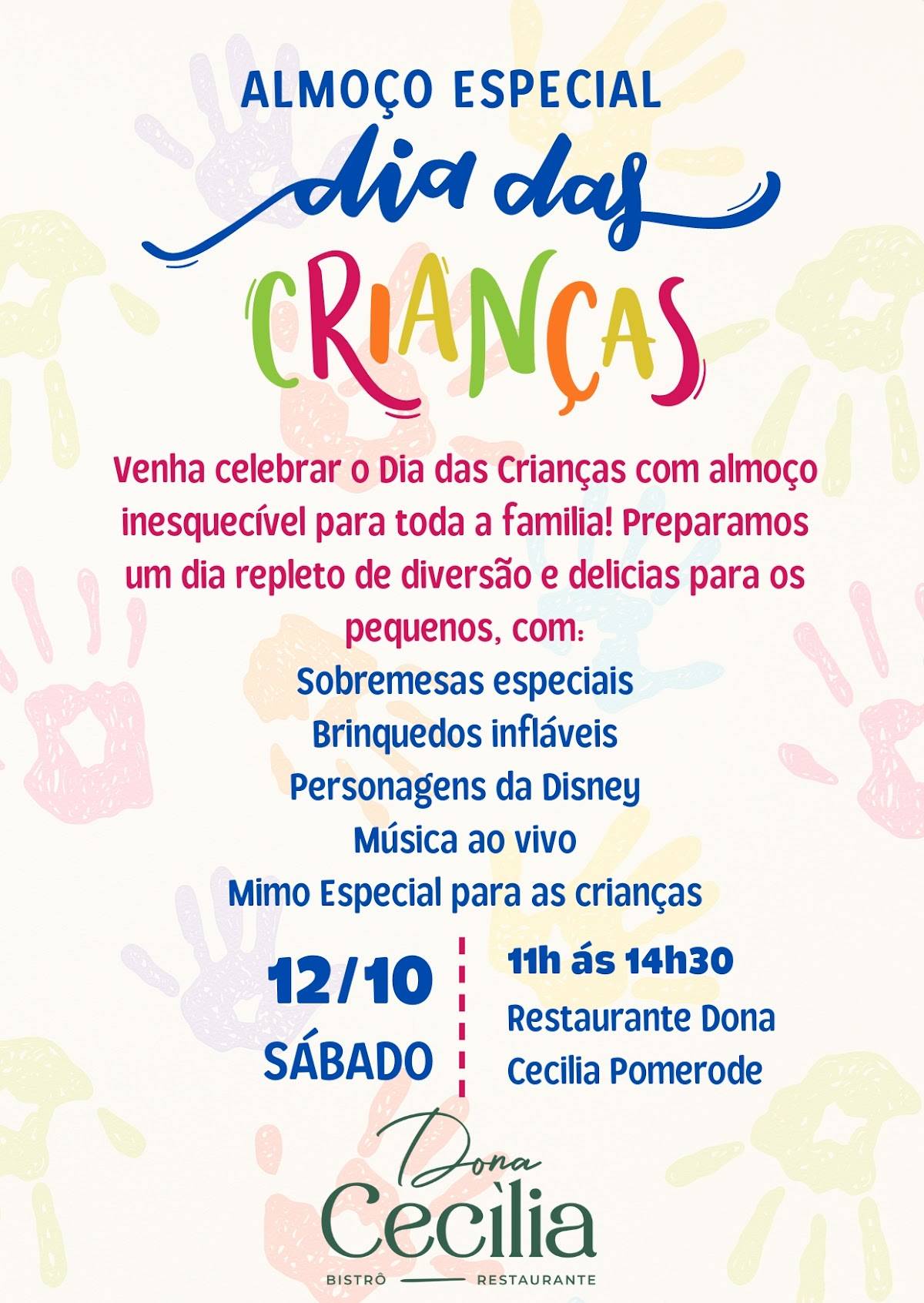 Bistro e Restaurante Dona Cecília cardápio