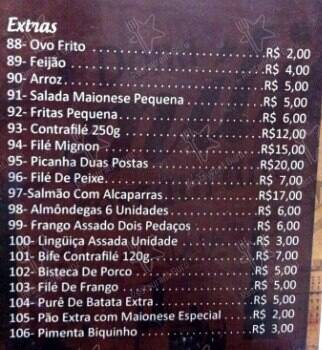 Restaurante Dona Emília cardápio