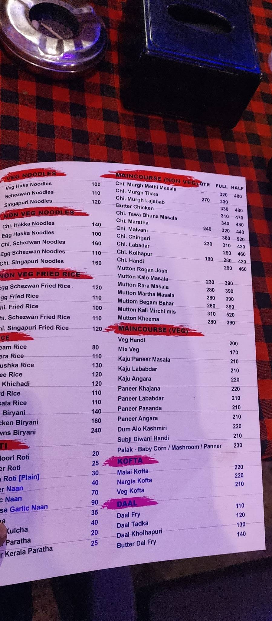Double Dot Resto menu