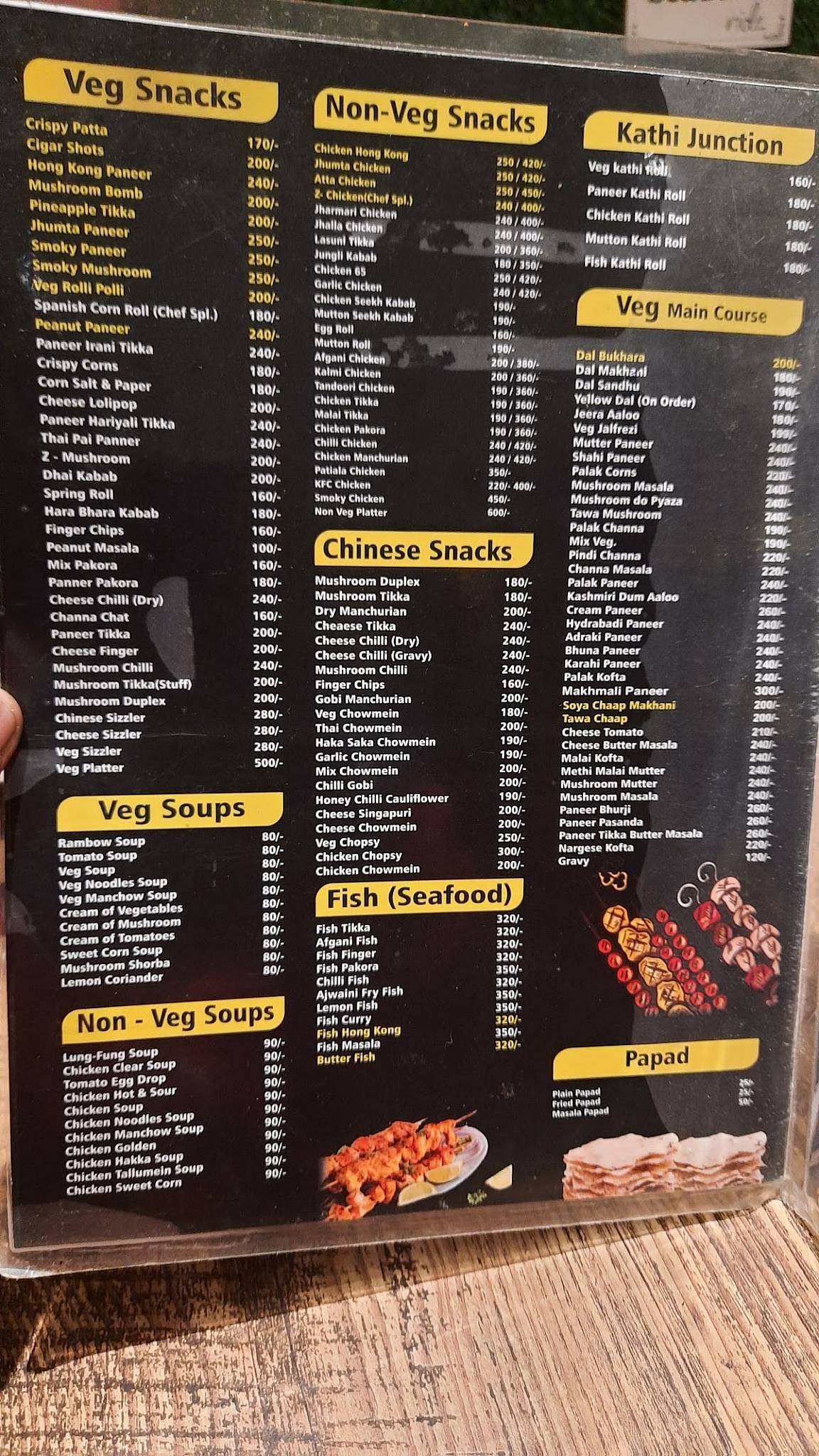 Drop In menu