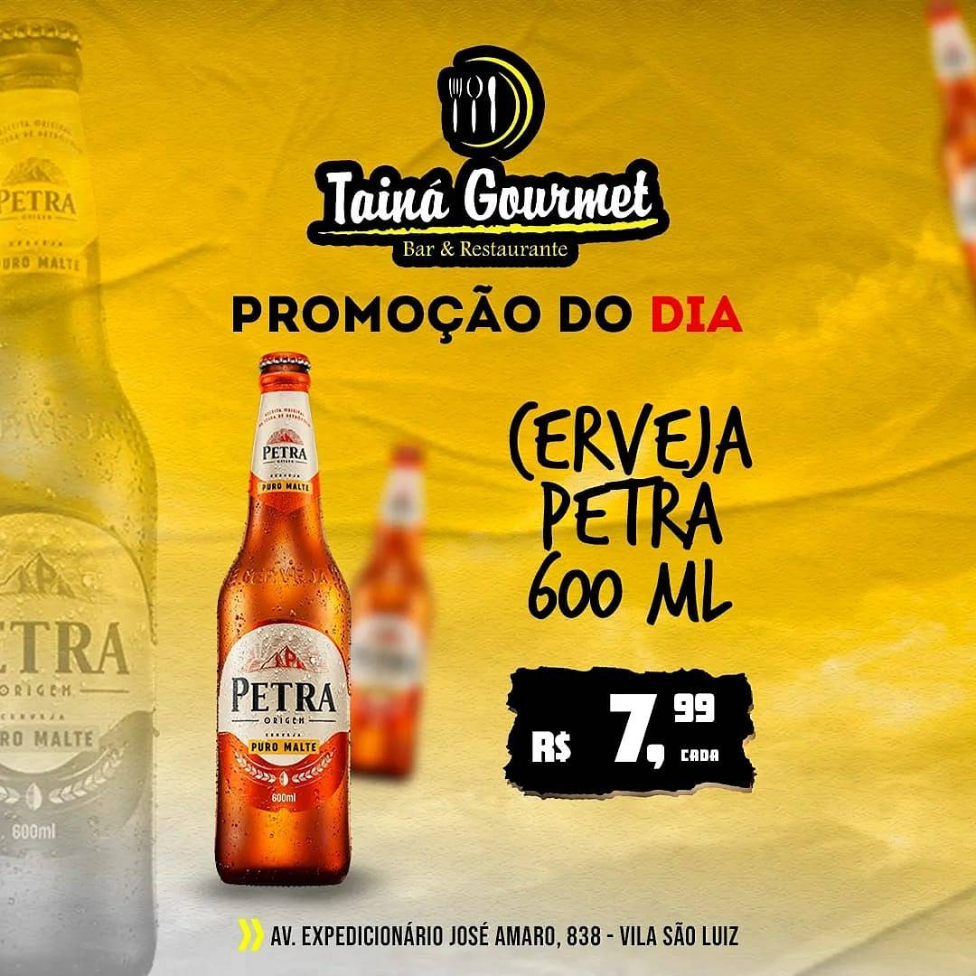 Tainá Gourmet cardápio