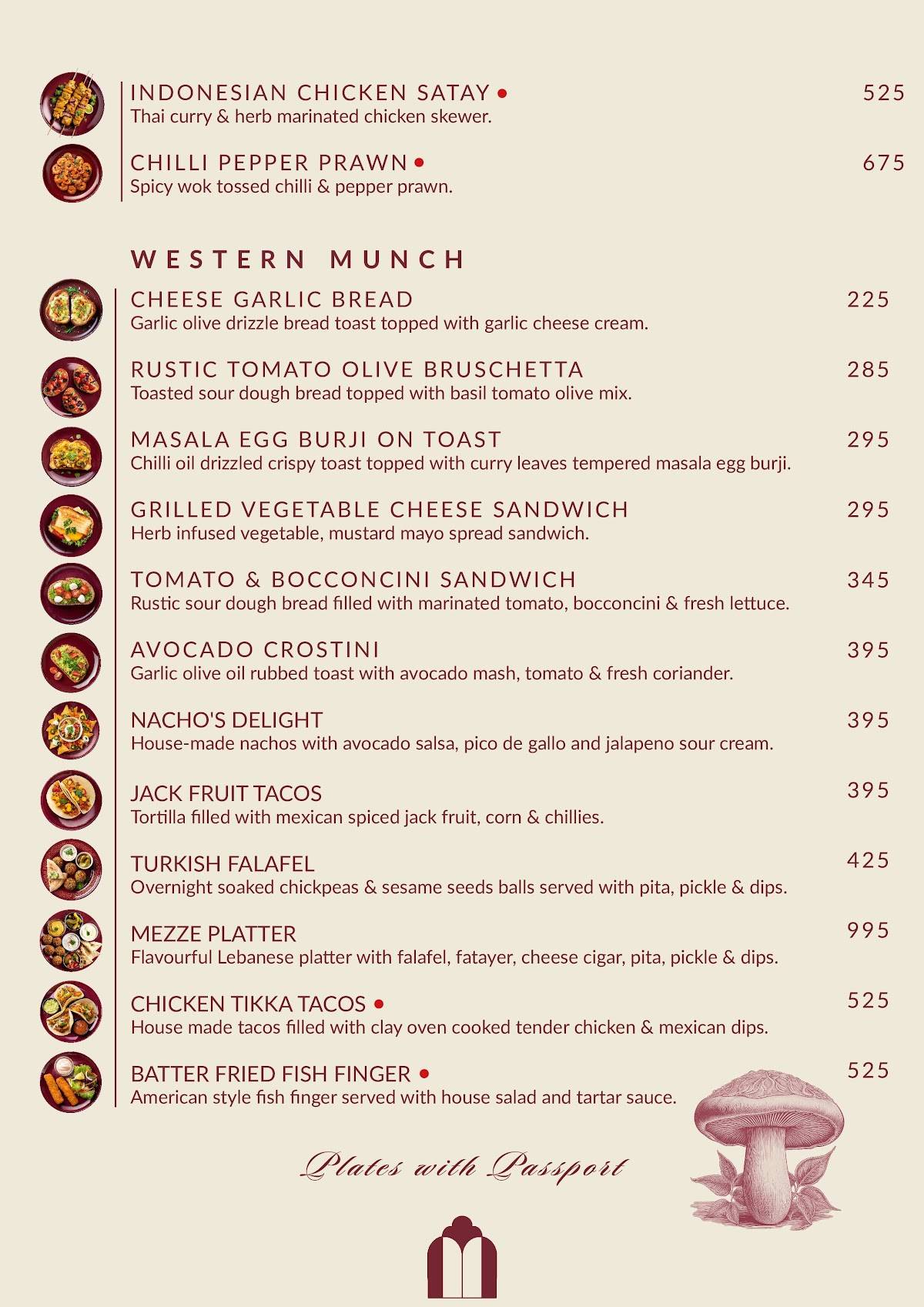 Dyore Experiences - Restaurant & Lounge menu