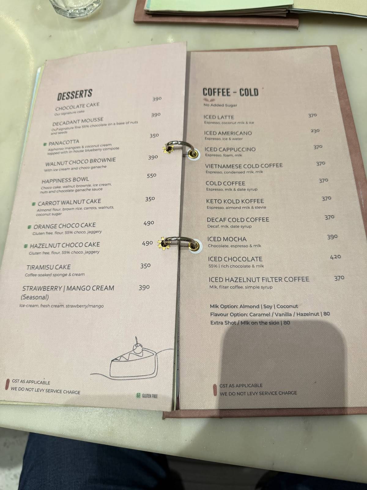 Earth Cafe @ BKC menu